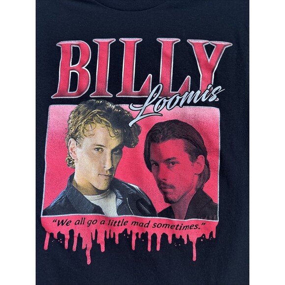 Black Billy Loomis Scream Tshirt Black “We All Go A Little Mad Sometime” Small - Picture 2 of 4